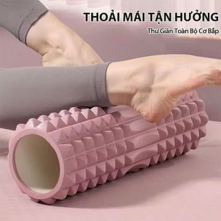 Con Lăn Yoga Foam Roller Tập Thể Thao Ống Trụ Lăn Xốp Giãn Cơ Tập Gym