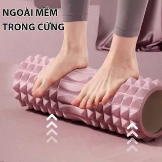 Con Lăn Yoga Foam Roller Tập Thể Thao Ống Trụ Lăn Xốp Giãn Cơ Tập Gym