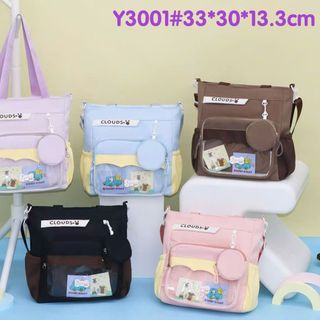 💜 TÚI TOTE A3001 PHỐI MÀU PASTEL KÈM TÚI TRÒN – XINH XẮN CHO MỌI NGÀY