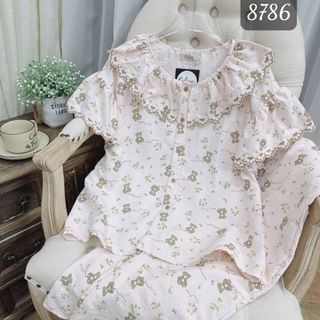 BỘ ĐŨI CELINA VIỀN BÈO THÊU (8786)