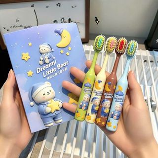 Hộp 4 bàn chải gấu beer cho trẻ 3-7 tuổi