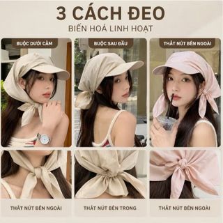 Mũ Lưỡi Trai Trùm Đầu Jennie Loại Trơn Basic Kiểu Nón Kèm Khăn Trùm Đầu Đa Năng