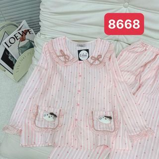 BỘ ĐŨI DÀI CELINA VIỀN KẺ (8668)