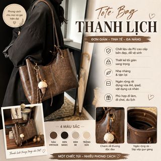TÚI TOTE W840 DA MỀM 3 NGĂN THANH LỊCH – ĐI LÀM, ĐI CHƠI ĐỀU ĐẸP