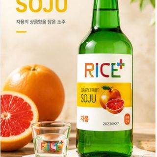 Rượu RICE SOJU Hàn Quốc Vị Bưởi Hồng ( Grapefruit)