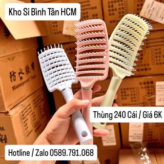 Lược Bán Nguyệt Chải Phồng Tóc - Lược Nhựa Chải Phồng Tóc Gỡ Rối Bản Lớn - Giá Sỉ -