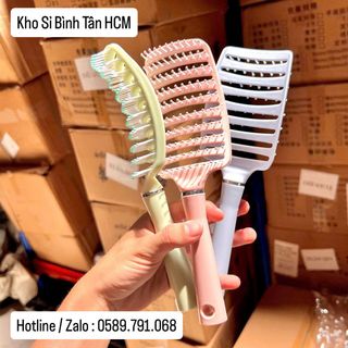 Lược Bán Nguyệt Chải Phồng Tóc - Lược Nhựa Chải Phồng Tóc Gỡ Rối Bản Lớn - Giá Sỉ -