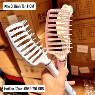 Lược Bán Nguyệt Chải Phồng Tóc - Lược Nhựa Chải Phồng Tóc Gỡ Rối Bản Lớn - Giá Sỉ -