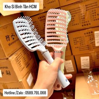 Lược Bán Nguyệt Chải Phồng Tóc - Lược Nhựa Chải Phồng Tóc Gỡ Rối Bản Lớn - Giá Sỉ -