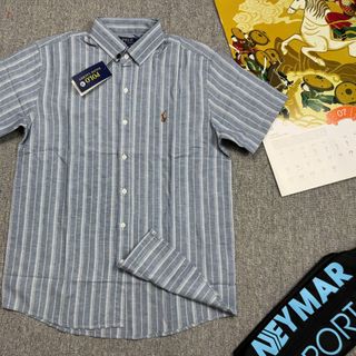 Sơ mi SỌC LINEN  TAY NGẮN nam. Chất vải linen.