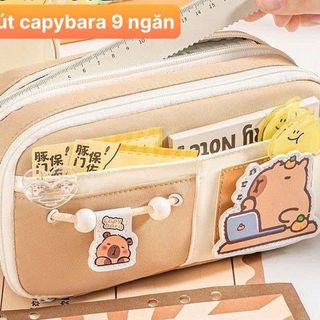 Túi Bút Capybara 9 ngăn – Full VAT