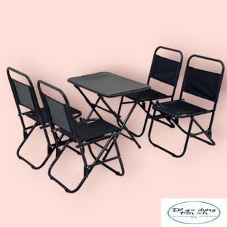 Ghế dù gấp gọn quán cafe inox sang trọng