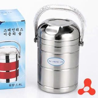 CÀ MEN GIỮ NHIỆT INOX CÓ QUAI XÁCH NẮP BÁT 1,4 Lít (T30)