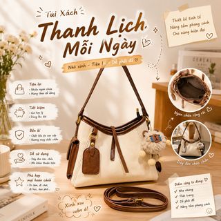 TÚI XÁCH NỮ DA NHĂN BÓNG, TẶNG KÈM MÓC TREO SIÊU ĐÁNG YÊU W718 - WINNIE HOUSE