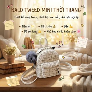 BALO MINI THỜI TRANG KẺ DẠ MỀM SIÊU XINH WH114 - WINNIE HOUSE