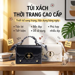 TÚI XÁCH NỮ DÁNG HỘP KHÓA T SANG TRỌNG – THANH LỊCH CHUẨN HÀN W341 - WINNIE HOUSE