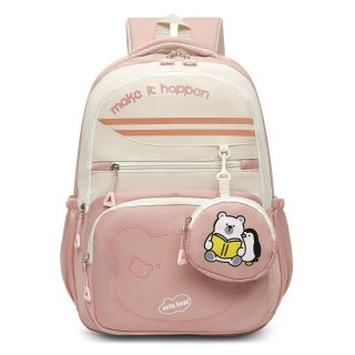 BALO A8020 – PHỐI MÀU PASTEL CỰC XINH, KÈM VÍ GẤU SIÊU CUTE