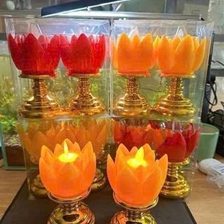 Bộ 2 đèn thờ hoa sen