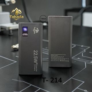 Pin sạc dự phòng Tahada T-214 có dung lượng 20000mAh và công suất sạc nhanh 22.5W.