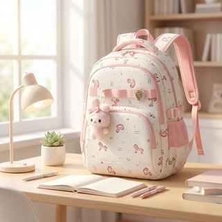 🐰BALO A3001 – HỌA TIẾT THỎ SIÊU CUTE, KÈM MÓC GẤU DỄ THƯƠNG
