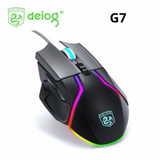 Chuột chơi game có dây Deiog G7, nổi bật với hệ thống đèn LED RGB 16 triệu màu.