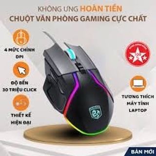 Chuột chơi game có dây Deiog G7, nổi bật với hệ thống đèn LED RGB 16 triệu màu.
