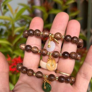 Vòng tay trầm hương mix đá chamr các loại