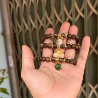 Vòng tay trầm hương mix đá chamr các loại