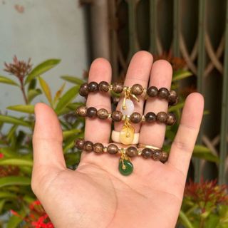 Vòng tay trầm hương mix đá chamr các loại