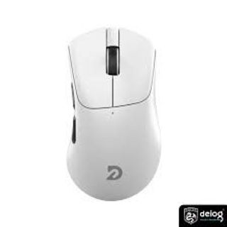 Chuột không dây Deiog Q50 Pro màu trắng với thiết kế công thái học.