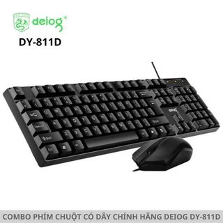 Combo bàn phím và chuột có dây Deiog DY-811D chính hãng, được thiết kế theo phong cách giả cơ dành cho máy tính và laptop.