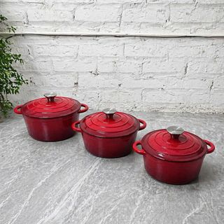 Nồi Gang Đúc CHARMER Tráng Men Size 20CM – Nồi Hầm, Kho Cá, Nấu Canh Giữ Nhiệt Lâu, Phù Hợp Mọi Loại Bếp