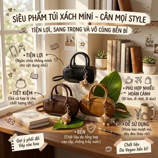 TÚI XÁCH NỮ DÁNG BẦU DA NHĂN W618 – NHỎ GỌN, SANG TRỌNG DỄ PHỐI MỌI SET ĐỒ - WINNIE HOUSE