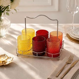 Bộ 6 Cốc Thủy Tinh Cao Cấp CHARMER Họa Tiết Giọt Sương Sang Trọng - Ly Thủy Tinh Decor Phòng Khách, Tiếp Khách, Làm Quà