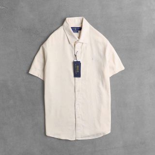 Sơ mi  linen polo nam,   vải chính quy.