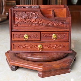 Hộp Mỹ Phẩm Cao Cấp Gỗ Tự Nhiên Hoạ Tiết Tinh Sảo