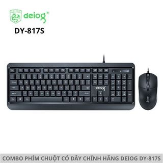 Combo bàn phím và chuột có dây Deiog DY-817S.Bàn phím được thiết kế theo kiểu giả cơ với các phím bấm êm ái, nhẹ nhàng và không gây tiếng ồn lớn khi gõ.