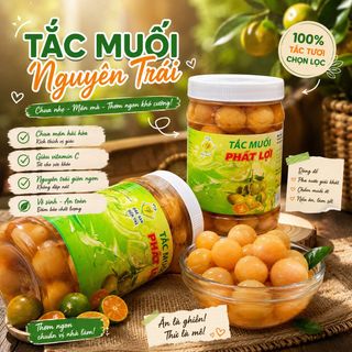 🍋 TẮC MUỐI NGUYÊN QUẢ 1KG, MÓN UỐNG THANH MÁT DỄ PHA TẠI NHÀ