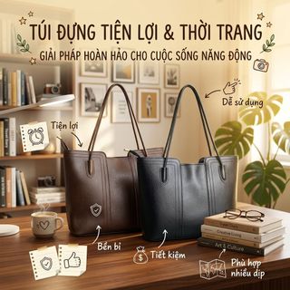 TÚI XÁCH NỮ DA PU TRƠN – ĐẲNG CẤP CÔNG SỞ HIỆN ĐẠI W725 - WINNIE HOUSE