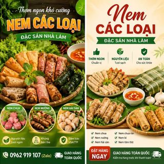 Chả lụa , nem nướng , chả chiên , nem các loại