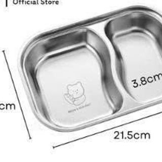 KHAY CƠM INOX 304 2 NGĂN GORILLA CHEF CAO CẤP (T200)