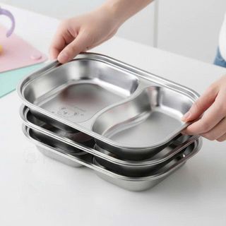 KHAY CƠM INOX 304 2 NGĂN GORILLA CHEF CAO CẤP (T200)
