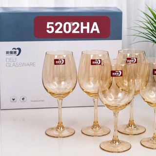 BỘ 6 LY UỐNG RƯỢU VANG HỔ PHÁCH 465ml DELI EJ5202HA (T8)
