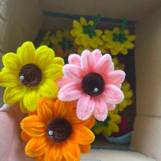 Hoa hướng dương bằng kẽm nhung