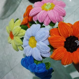 Hoa hướng dương bằng kẽm nhung