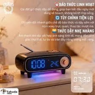 Loa Bluetooth mini NNS NS-998BT với thiết kế retro kết hợp đèn LED RGB.