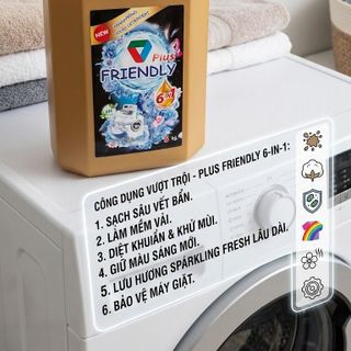 NƯỚC GIẶT XẢ FRIENDLY VÀNG PLUS 5KG