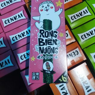 Rong biển genkai nướng cuộn ăn liền
