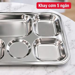 KHAY CƠM INOX 5 NGĂN (T100)