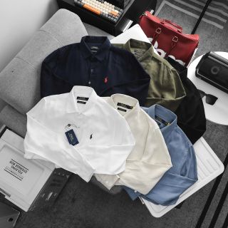 LINEN POLO TAY DÀI NAM.